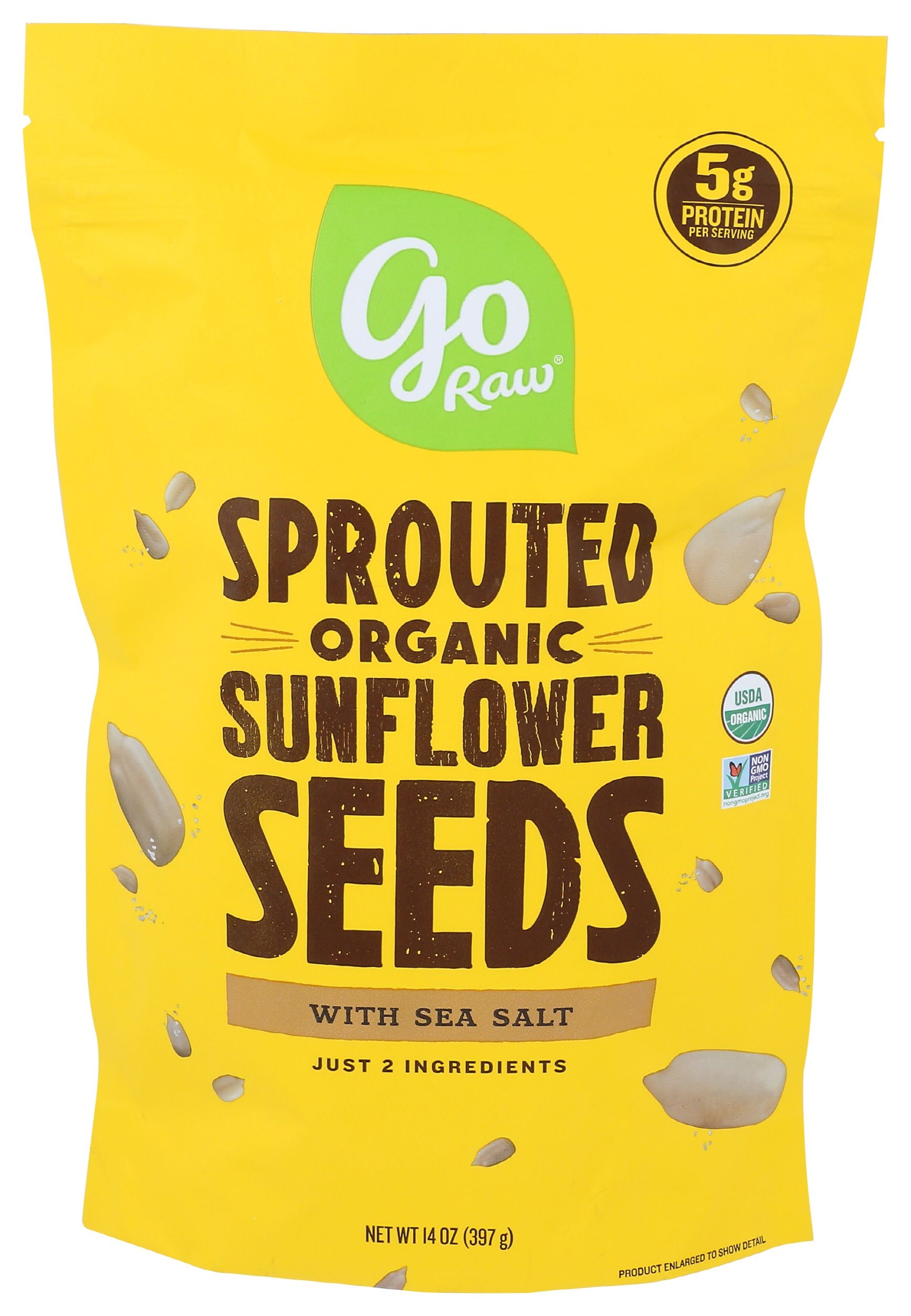 Go Raw Organic Sprouted Sunflower Seeds with Sea Salt, 14 Ounce -- 6 per case