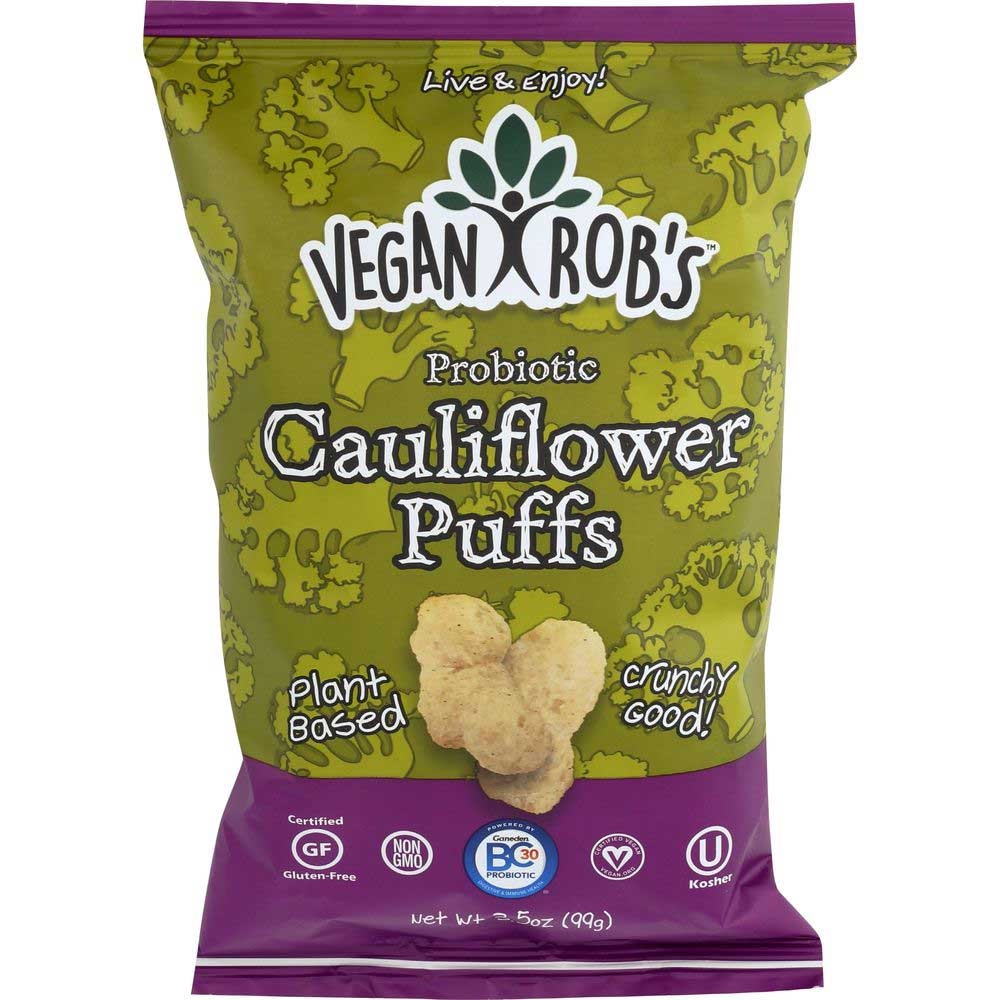 Vegan Robs Probiotic Cauliflower Puffs, 3.5 Ounce -- 12 per case