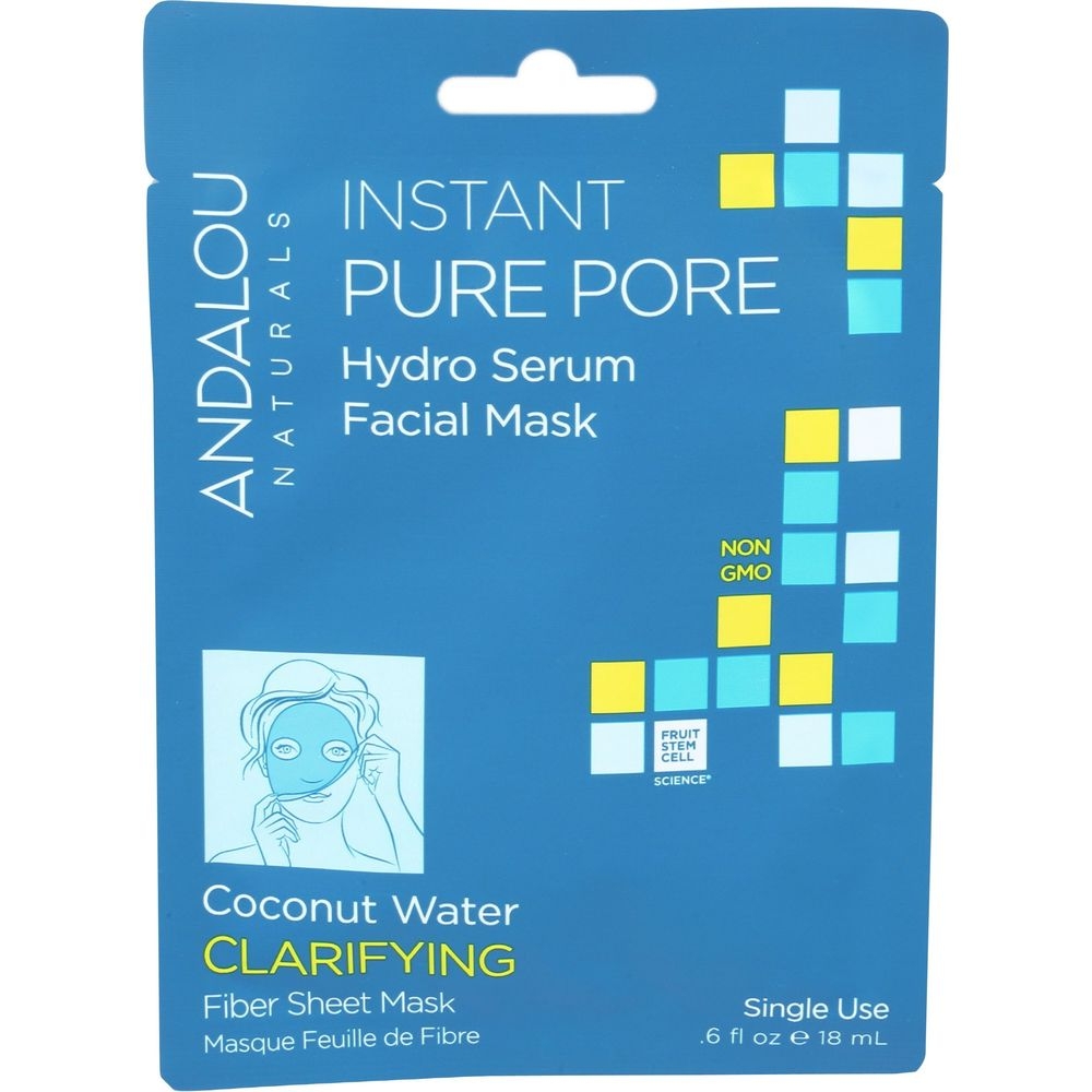 Andalou Naturals Instant Pure Pore Hydro Serum Clarifying Facial Mask, 0.6 Fluid Ounce -- 6 per case