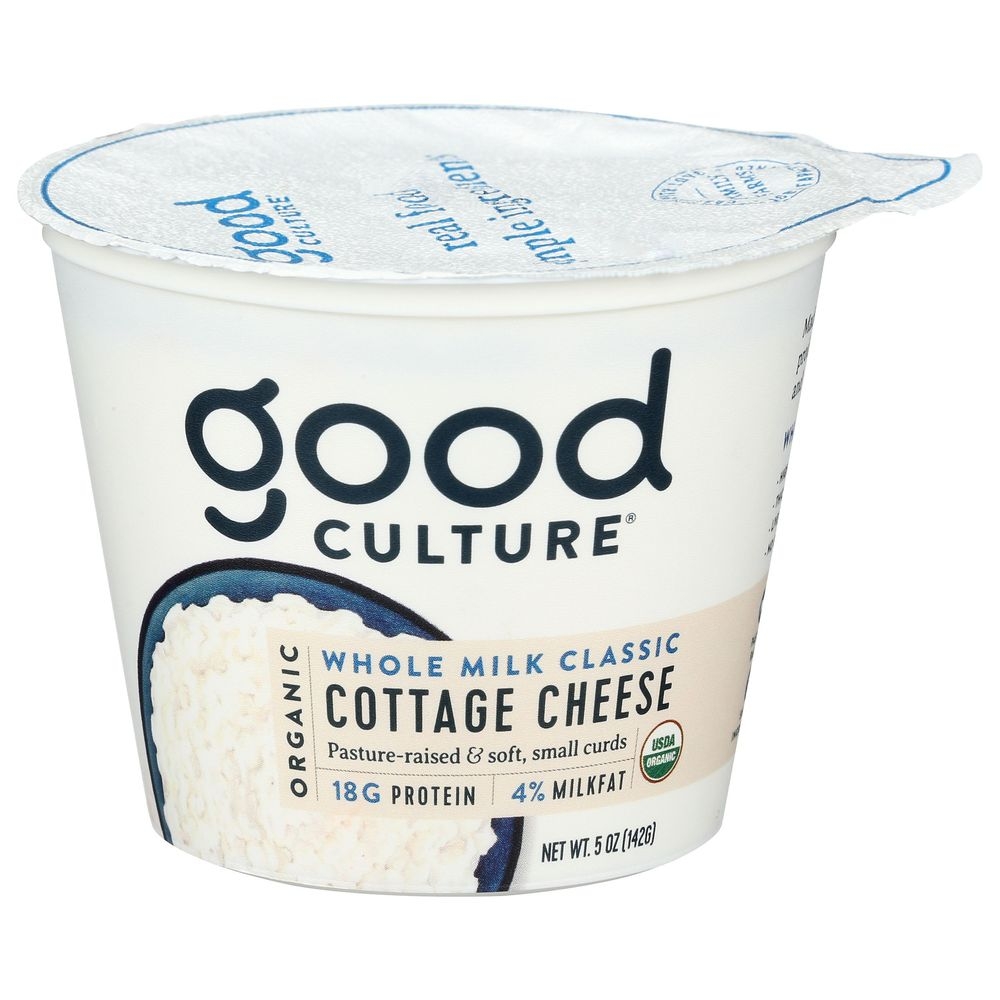 Good Culture Organic Classic 4 Percent Milk Fat Cottage Cheese, 5 Ounce -- 12 per case
