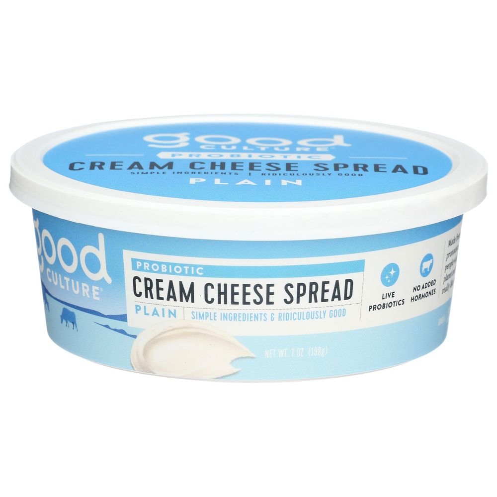 Good Culture Pasture Raised Probiotic Plain Cream Cheese Spread, 7 Ounce -- 6 per case
