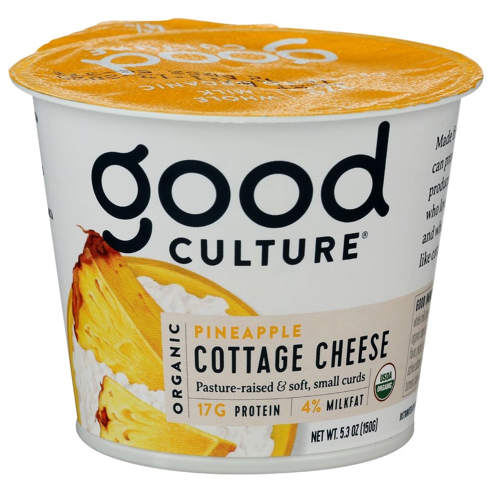 Good Culture Organic Pineapple Cottage Cheese, 5 Ounce -- 12 per case