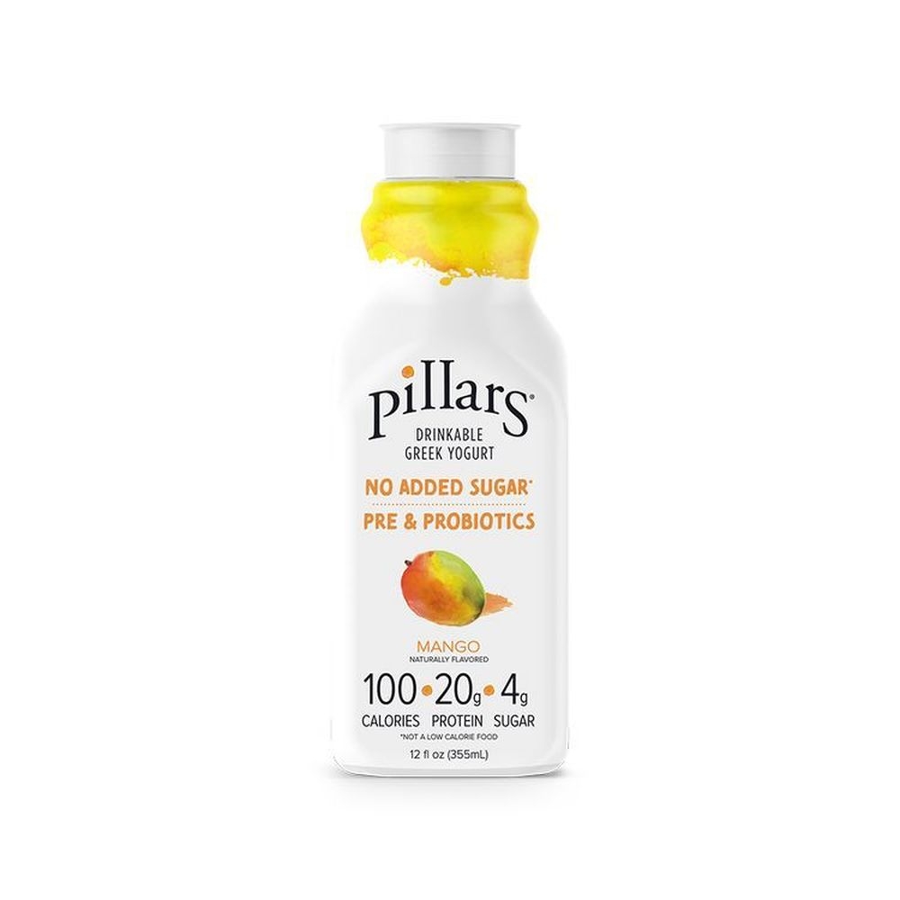 Pillars Mango Drinkable Greek Yogurt, 12 Fluid Ounce -- 8 per case.