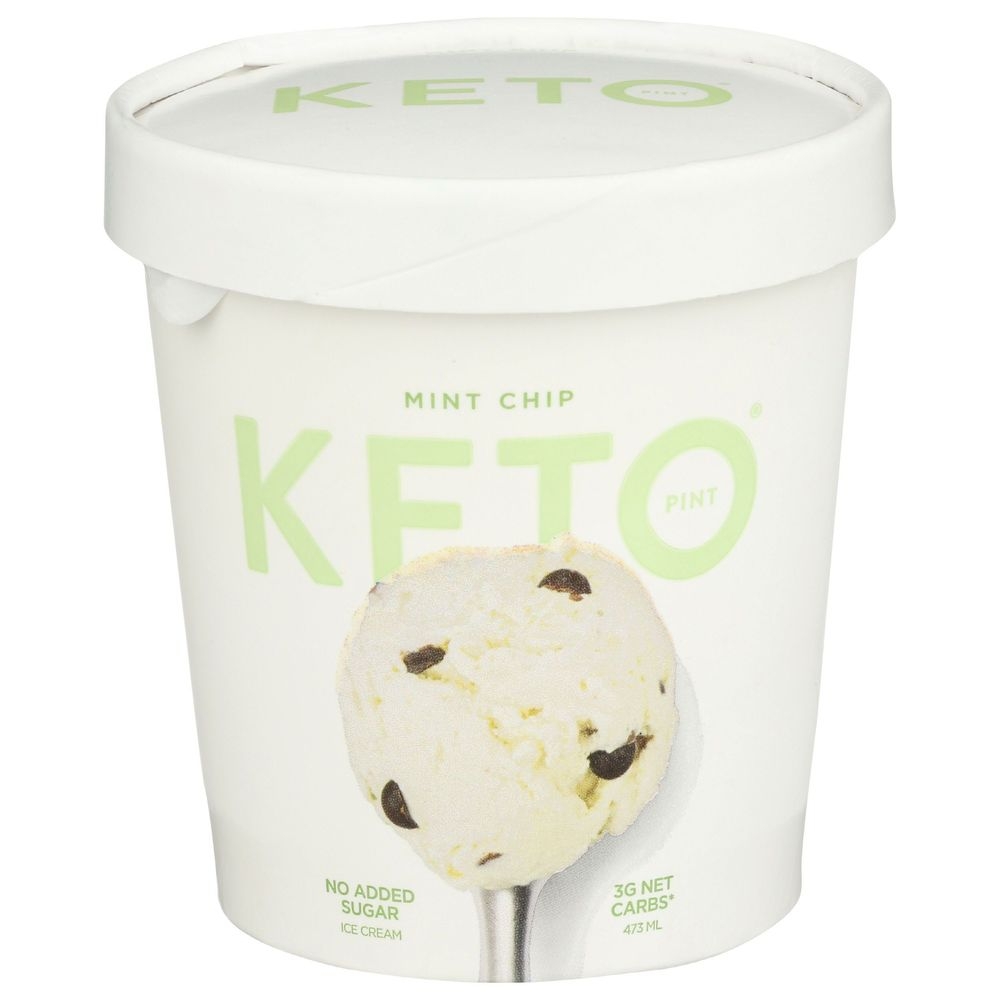 Keto Mint Chip Ice Cream, 1 Pint -- 8 per case
