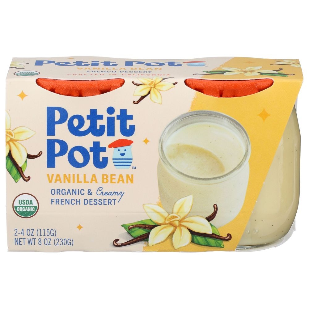 Petit Pot Organic De Crème Madagascar Vanilla Bean French Dessert, 8 Ounce -- 4 per case