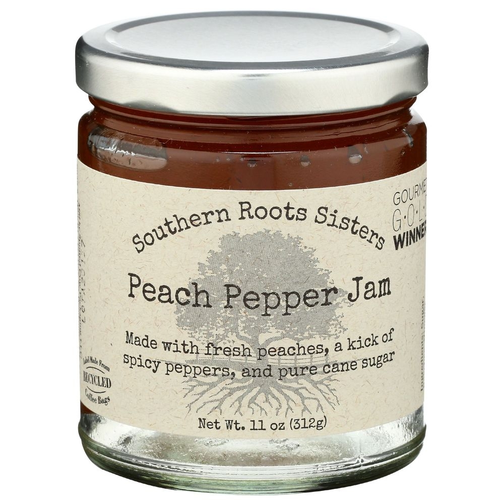 Southern Roots Sisters Peach Pepper Jam, 11 Ounce -- 6 per case