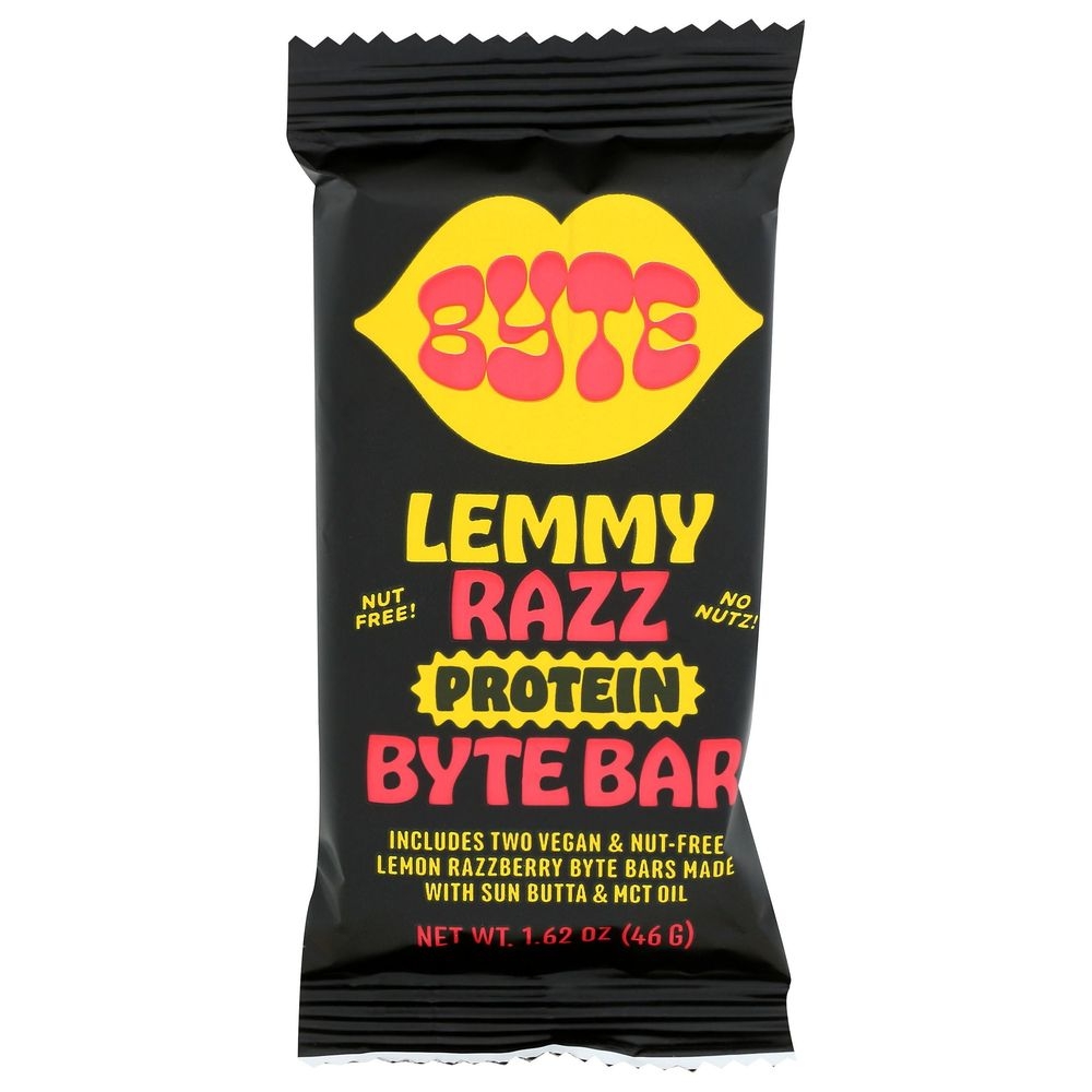 Byte Bars Lemmy Razz Protein Bar, 1.62 Ounce -- 12 per case