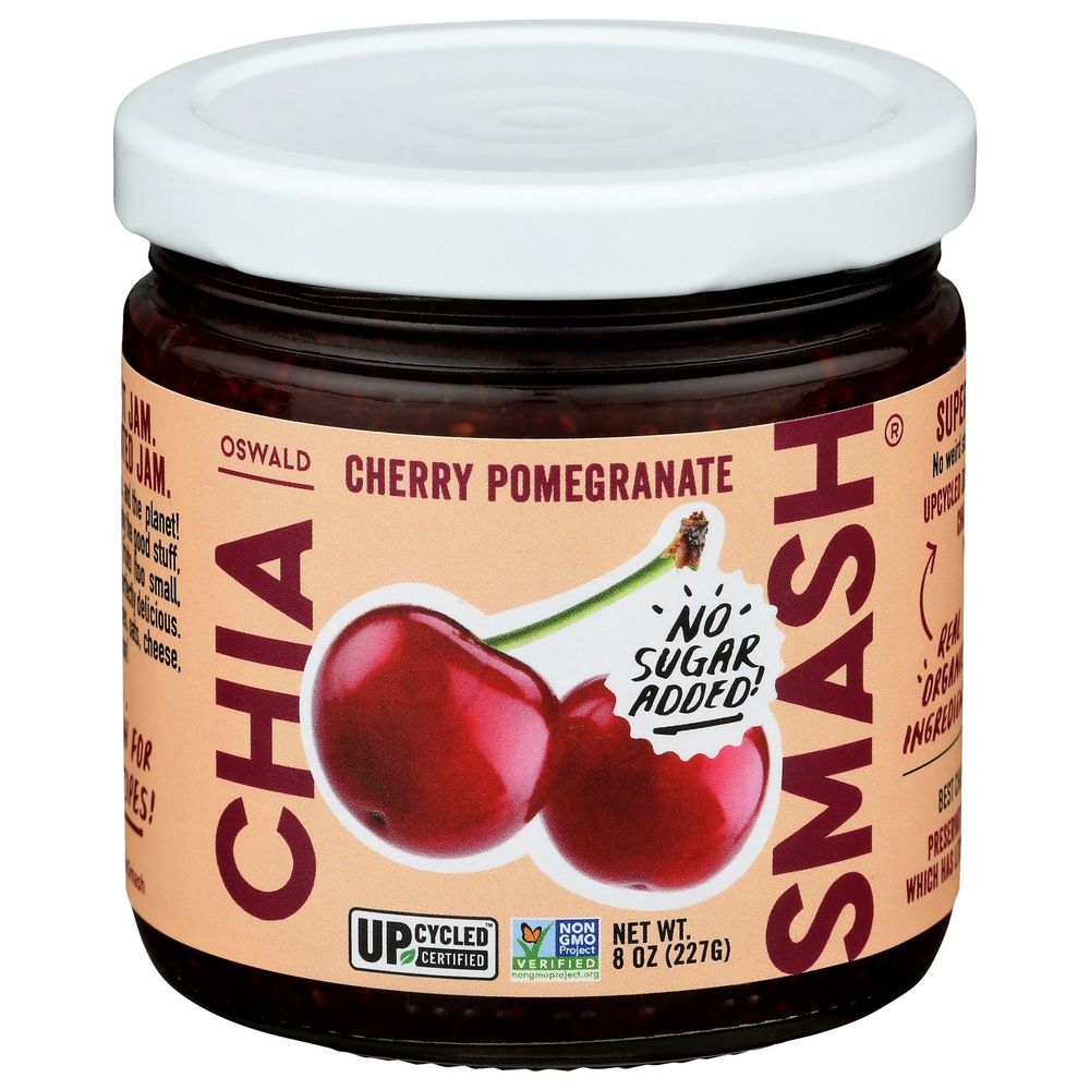 Oswald Chia Smash Cherry Pomegranate Jam, 8 Ounce -- 6 per case