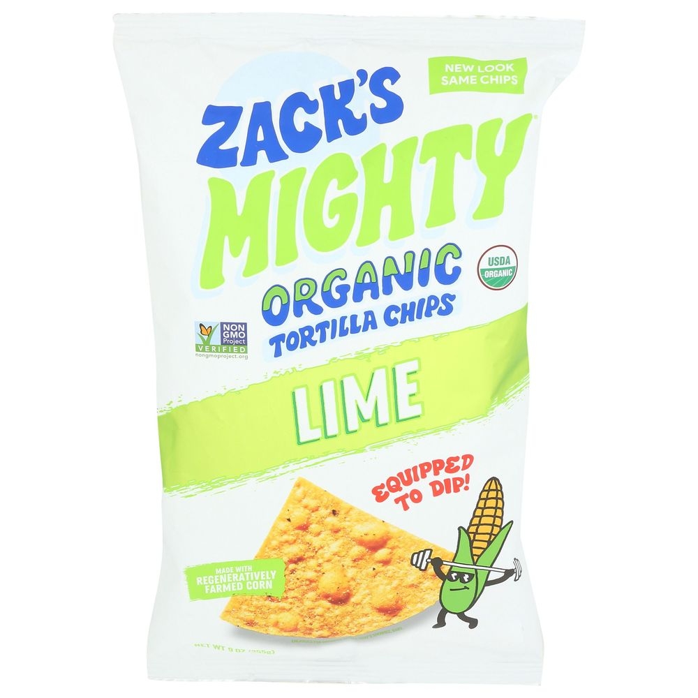 Zacks Organic Lime Tortilla Chips, 9 Ounce -- 9 per case