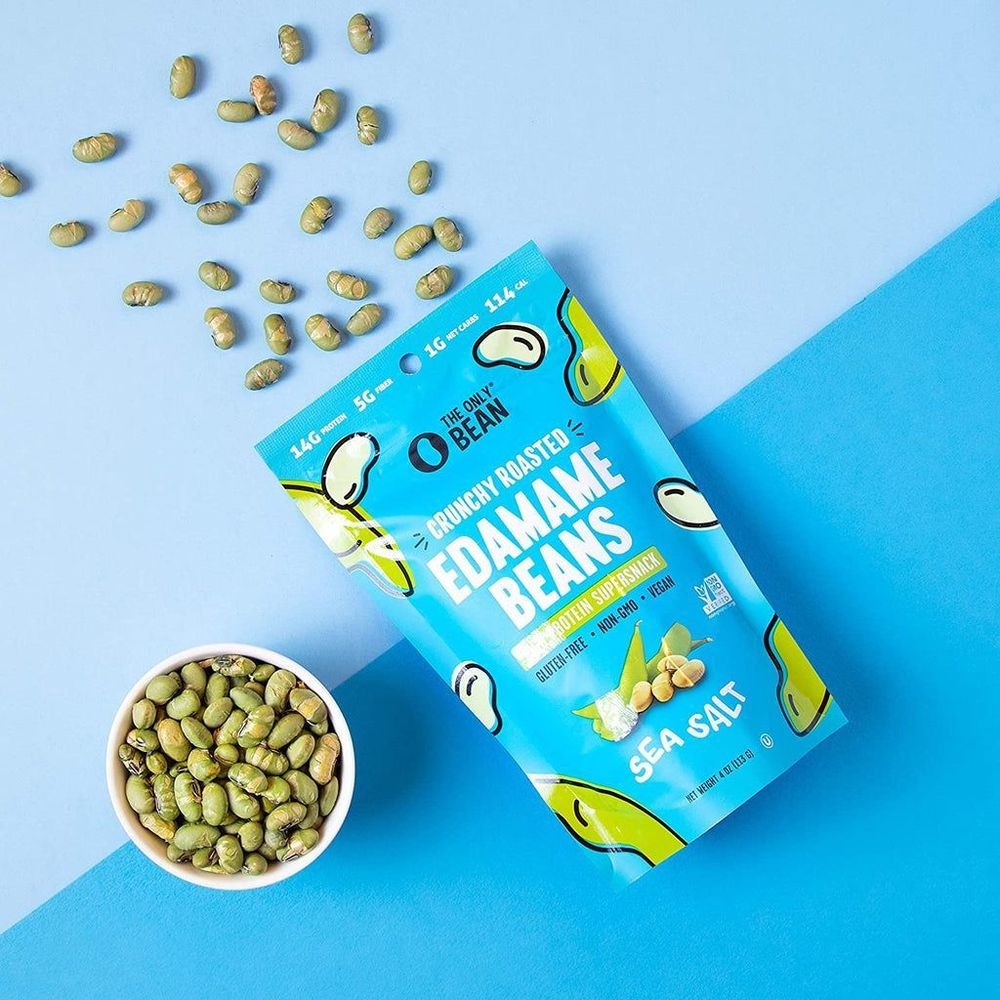 The Only Bean Sea Salt Crunchy Roasted Edamame Beans, 4 Ounce -- 6 per case
