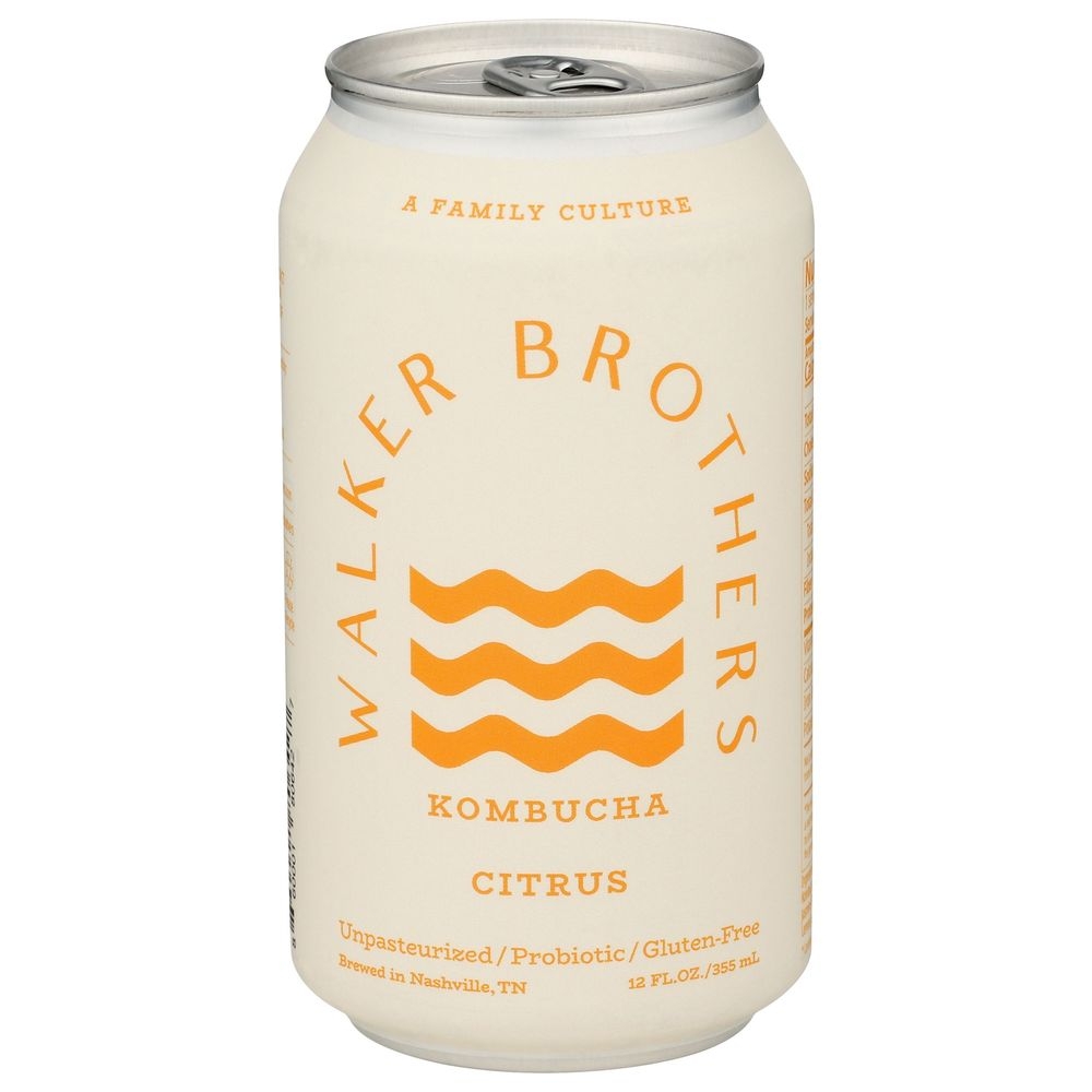 Walker Brothers Citrus Kombucha, 12 Fluid Ounce -- 12 per case