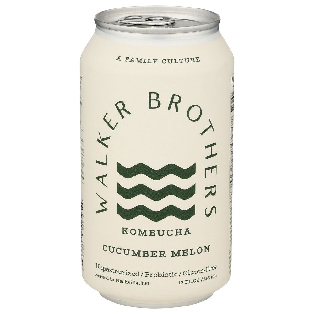 Walker Brothers Cucumber Melon Kombucha, 12 Fluid Ounce -- 12 per case