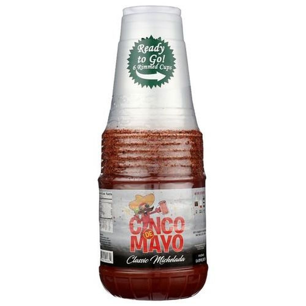 Cinco de Mayo Ready to Go Classic Michelada Mix with Pre-Rimmed Cup, 32 Fluid Ounce -- 12 per case