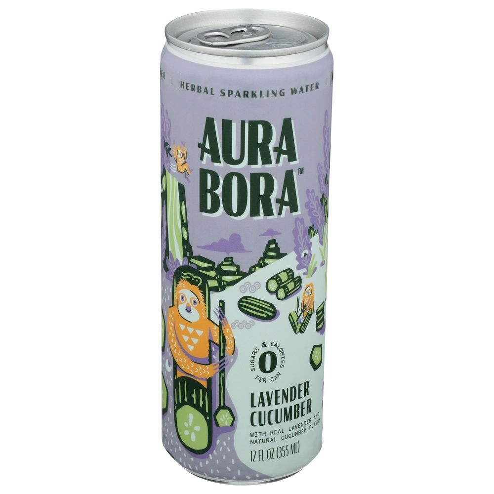 Aura Bora Lavender Cucumber Sparkling Water, 12 Fluid Ounce -- 12 per case