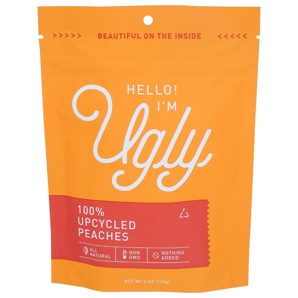 Hello Im Ugly Upcycled Dried and Diced Peaches, 4 Ounce -- 12 per case