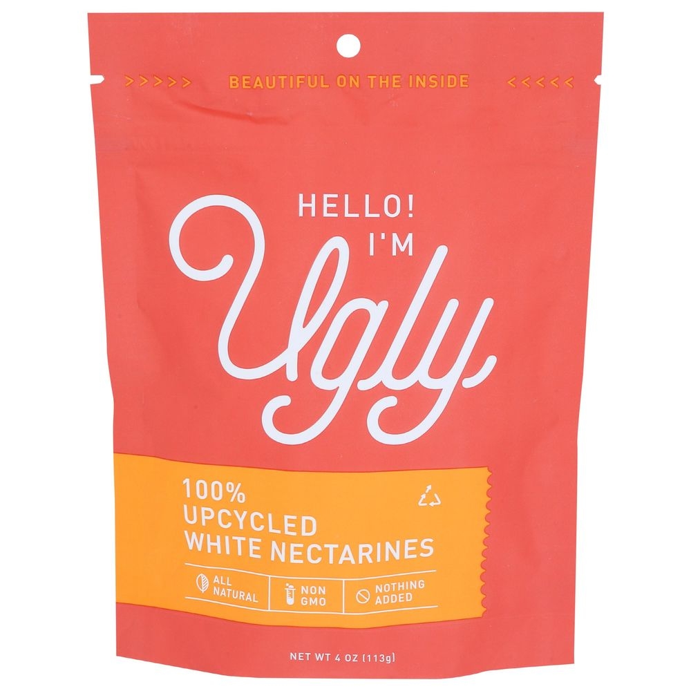 Hello Im Ugly Upcycled Dried and Diced White Nectarines, 4 Ounce -- 12 per case
