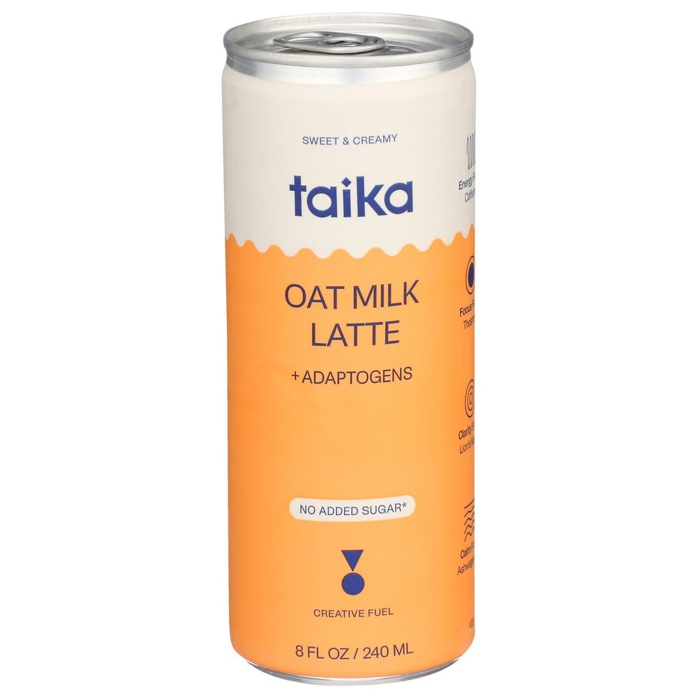 Taika Oat Milk Latte, 8 Fluid Ounce -- 12 per case