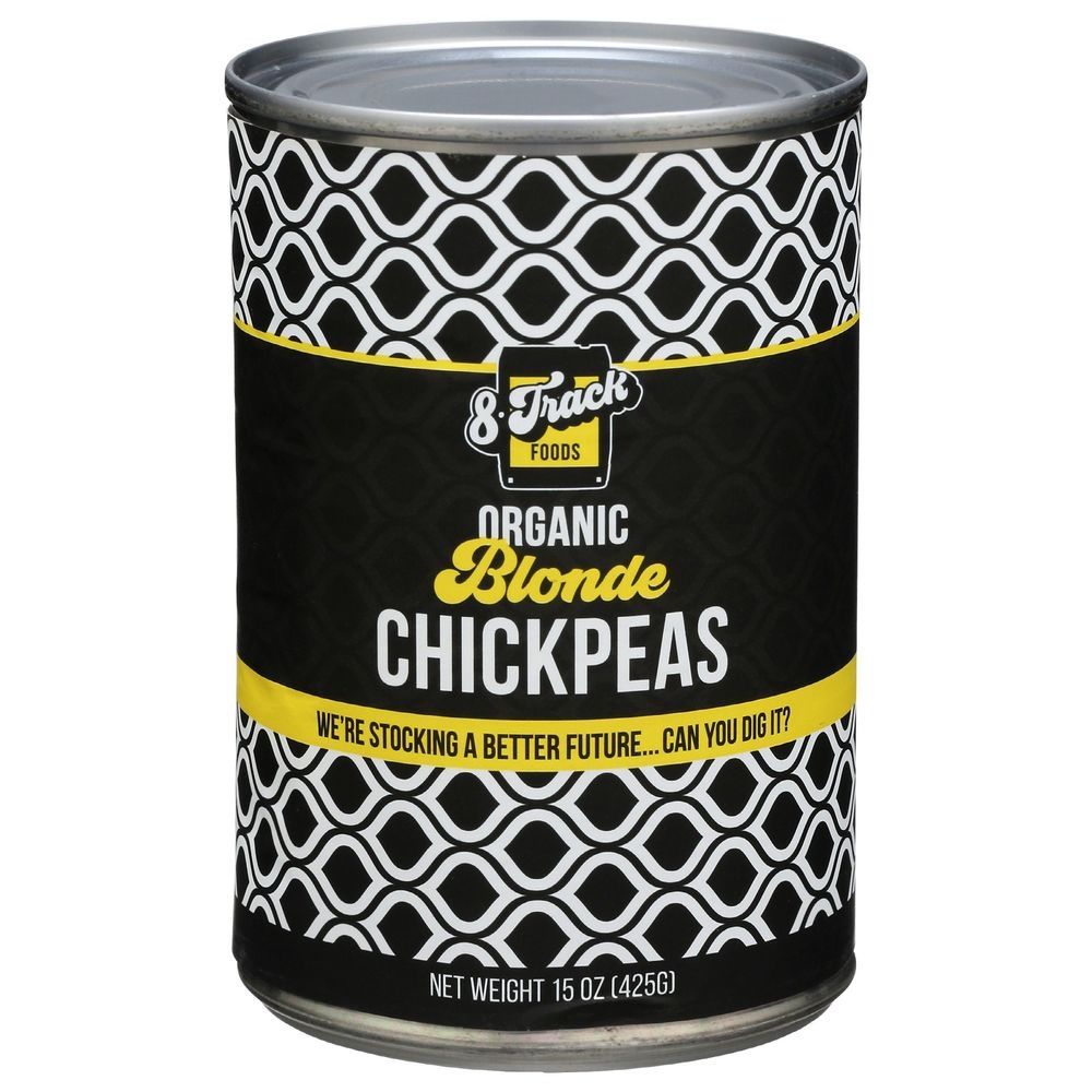 8 Track Foods Organic Blonde Chickpeas, 15 Ounce -- 12 per case