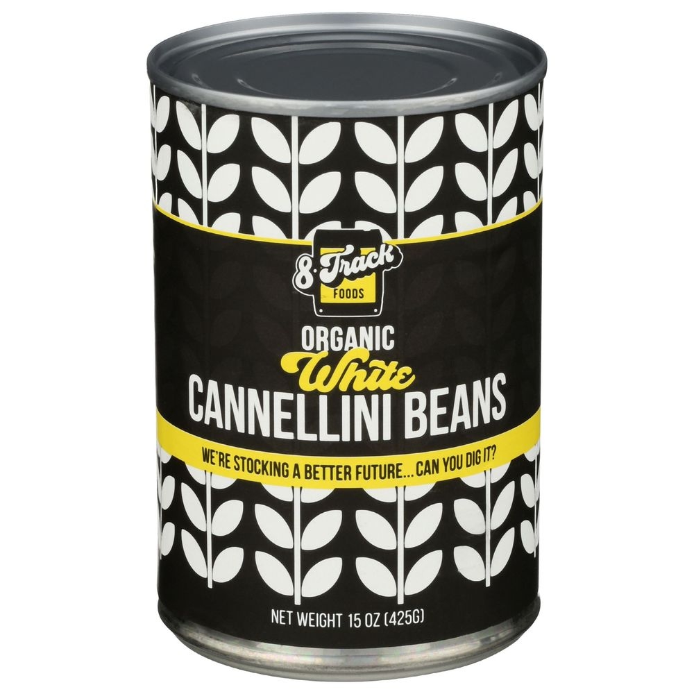 8 Track Foods Organic White Cannellini Beans, 15 Ounce -- 12 per case
