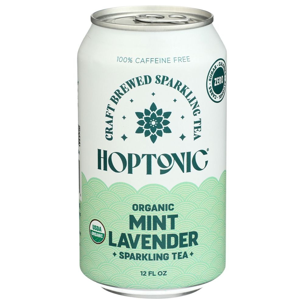 Hoptonic Organic Mint Lavender Sparkling Tea, 12 Fluid Ounce -- 12 per case