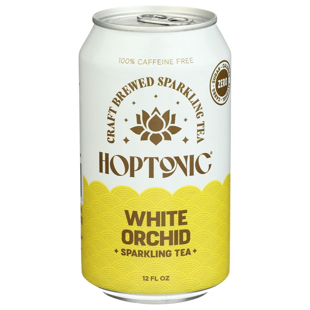 Hoptonic Organic White Orchid Sparkling Tea, 12 Fluid Ounce -- 12 per case