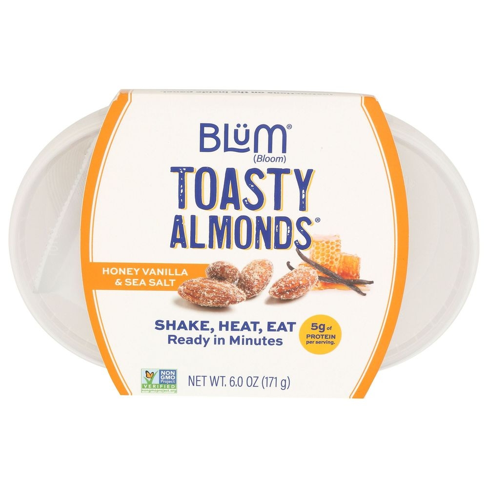 Blum Honey Vanilla and Sea Salt Toasty Almonds, 6 Ounce -- 6 per case