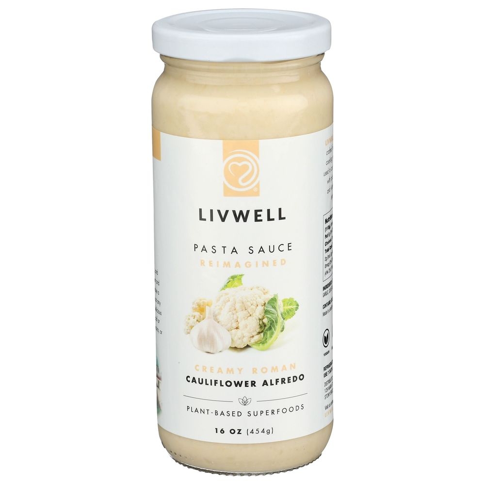 Livwell Foods Roman Cauliflower Alfredo Pasta Sauce, 16 Ounce -- 6 per case