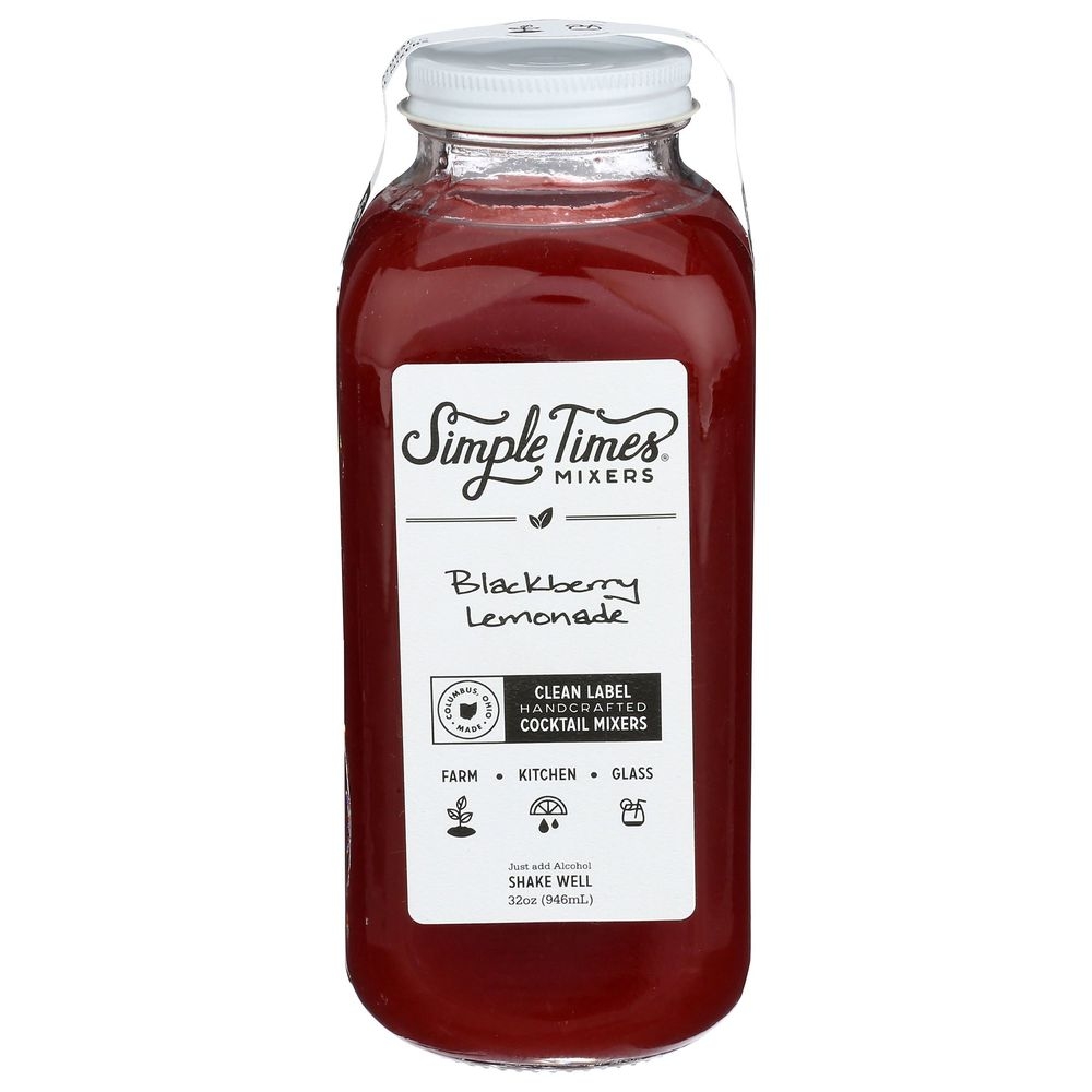 Simple Times Mixers Blackberry Lemonade Cocktail Mixer, 32 Fluid Ounce -- 6 per case