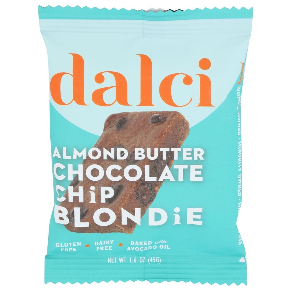 Dalci Almond Butter Chocolate Chip Blondie, 1.6 Ounce -- 8 per case