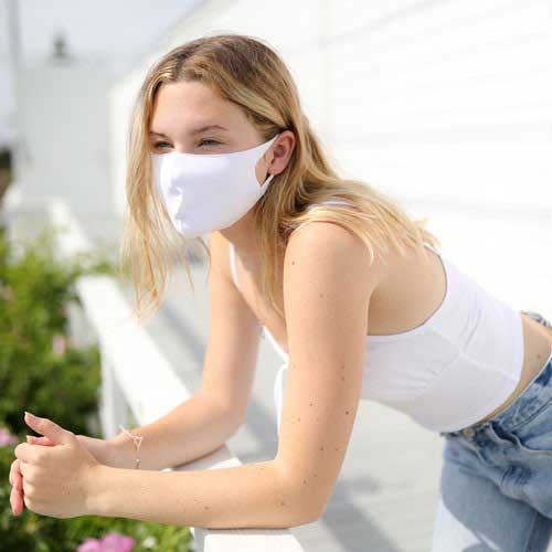 Safe Plus Face Small White Face Protective Mask, 5.5 x 5.5 inch