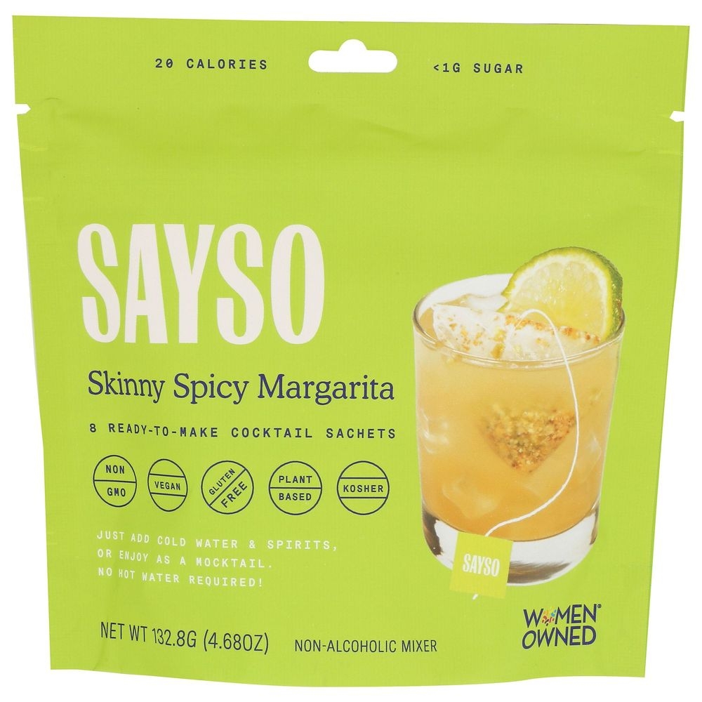 Sayso Skinny Spicy Margarita Craft Cocktail Tea Bags, 4.68 Ounce -- 6 per case