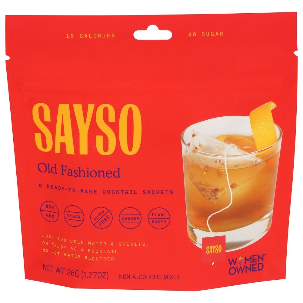 Sayso Old Fashioned Craft Cocktail Tea Bag, 1.27 Ounce -- 6 per case