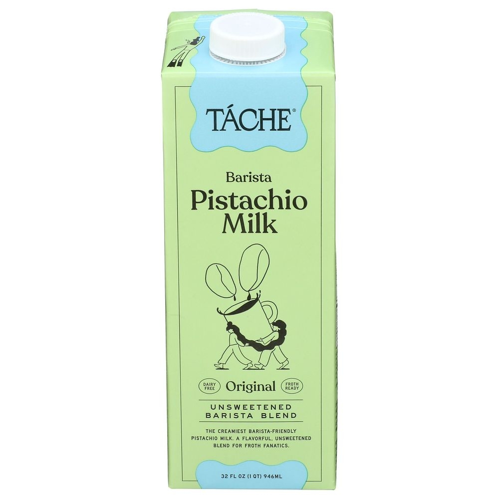 Tache Original Unsweetened Barista Pistachio Milk, 32 Fluid Ounce -- 6 per case