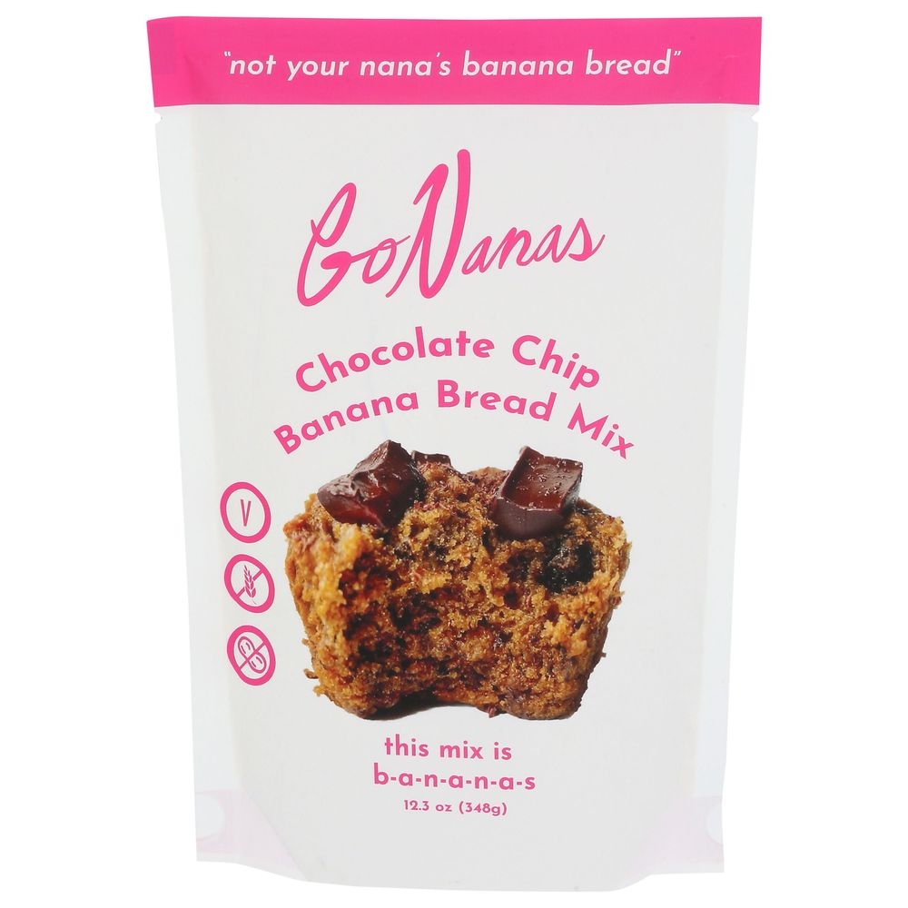 Gonanas Chocolate Chip Banana Bread Mix, 12.3 Ounce -- 6 per case