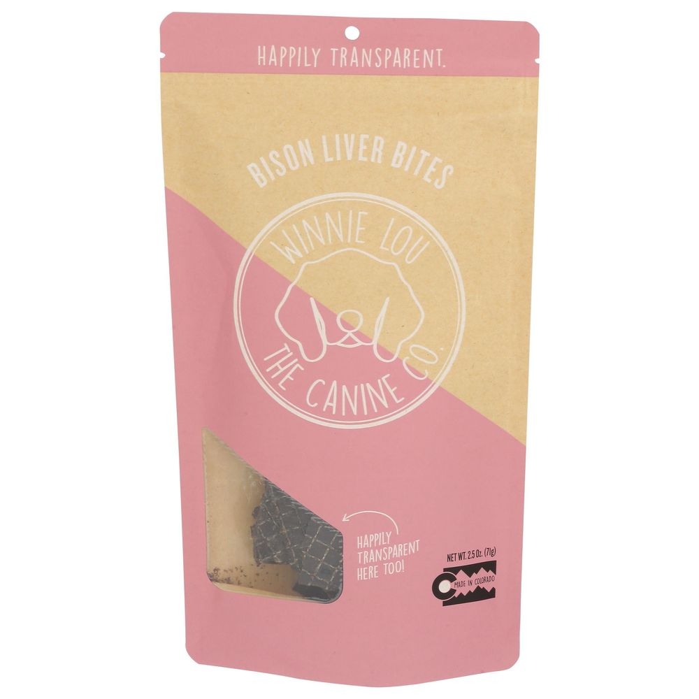 Winnie Lou Bison Liver Bites for Dog, 2.5 Ounce -- 6 per case
