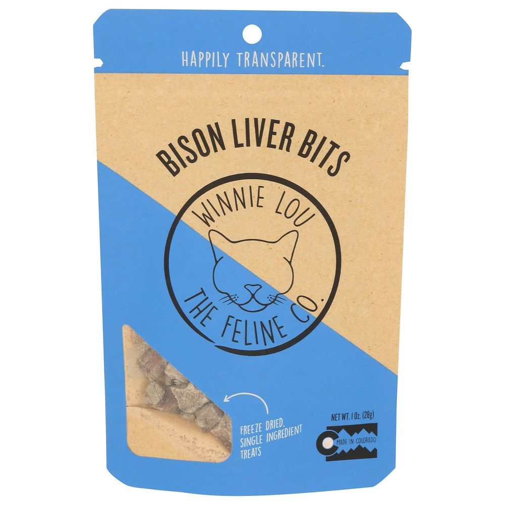 Winnie Lou Bison Liver Bits for Cat, 1 Ounce -- 8 per case