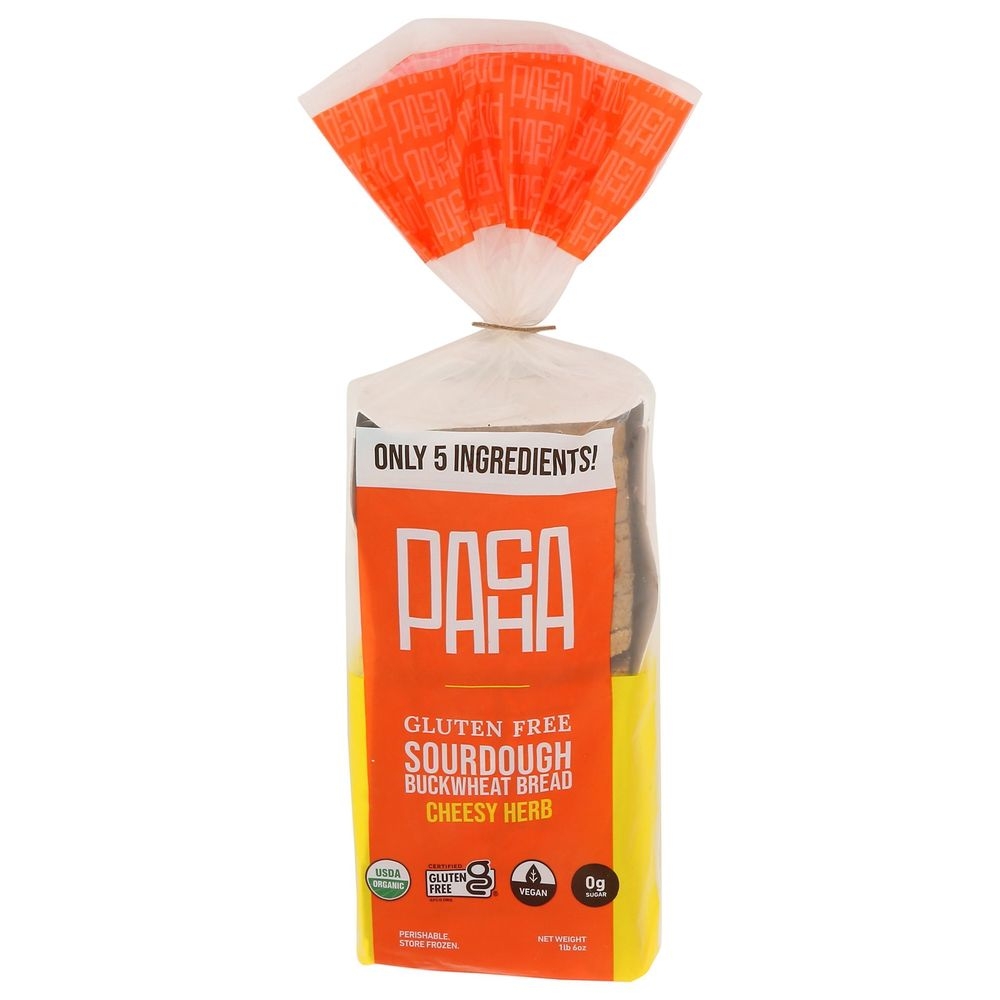 Live Pacha Cheesy Herb Sourdough Bread, 28 Ounce -- 6 per case