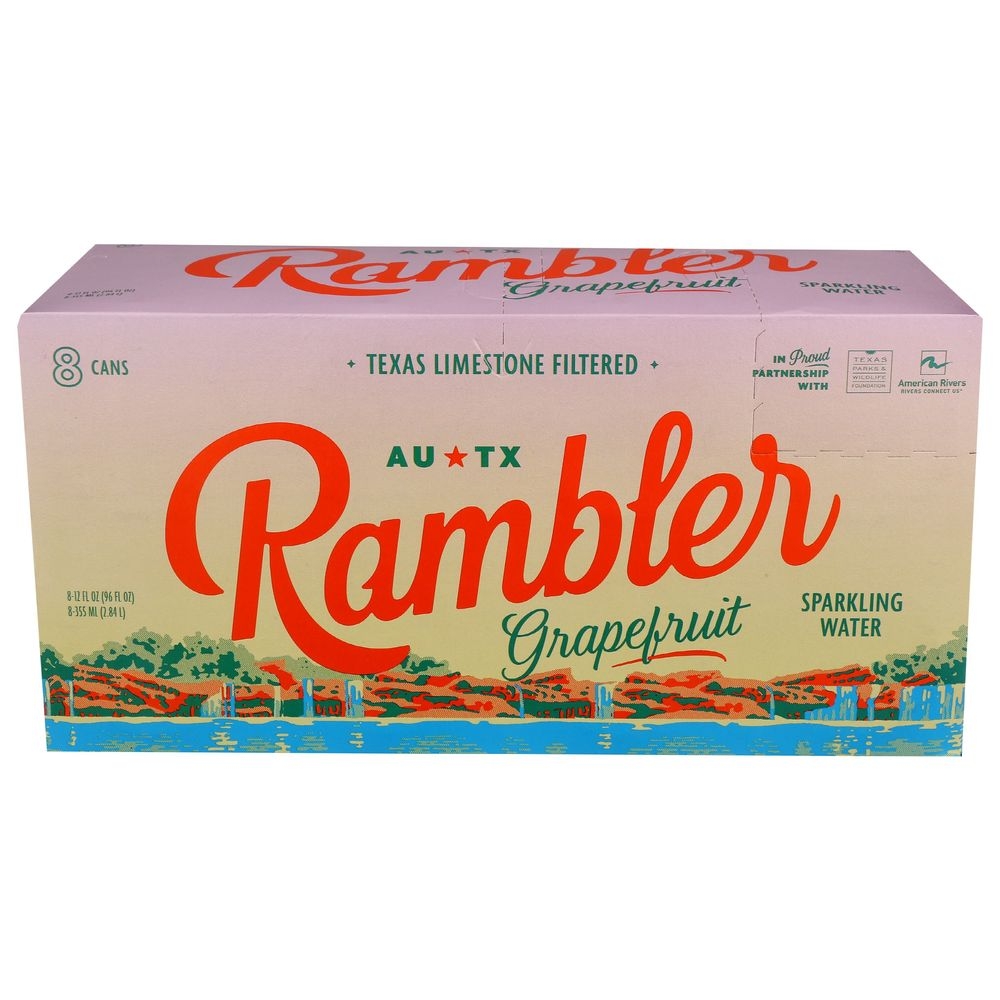 Rambler Grapefruit Sparkling Water, 96 Fluid Ounce -- 3 per case