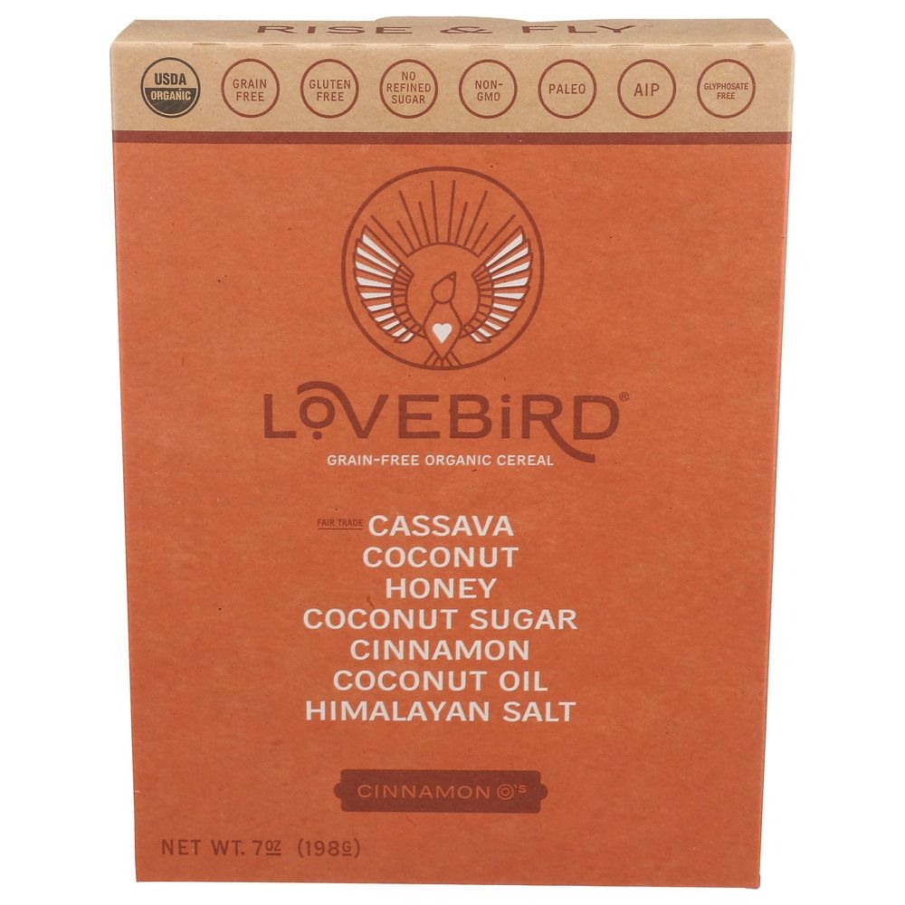 Lovebird Organic Grain Free Cinnamon Cereal, 7 Ounce -- 6 per case