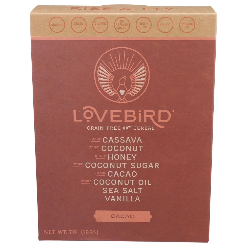 Lovebird Organic Grain Free Cacao Cereal, 7 Ounce -- 6 per case