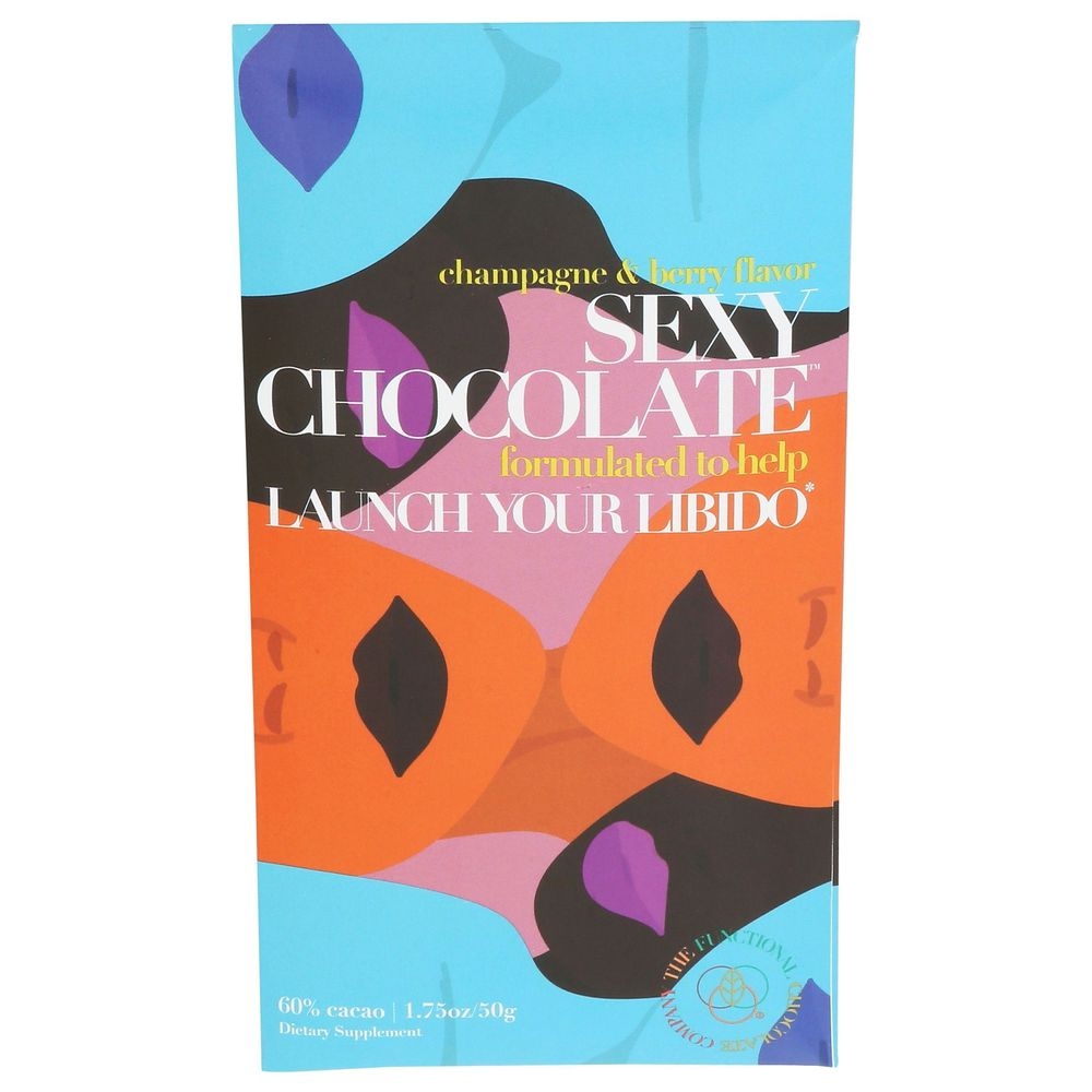 The Functional Chocolate Champagne and Berry Sexy Chocolate Bar, 1.75 Ounce -- 12 per case