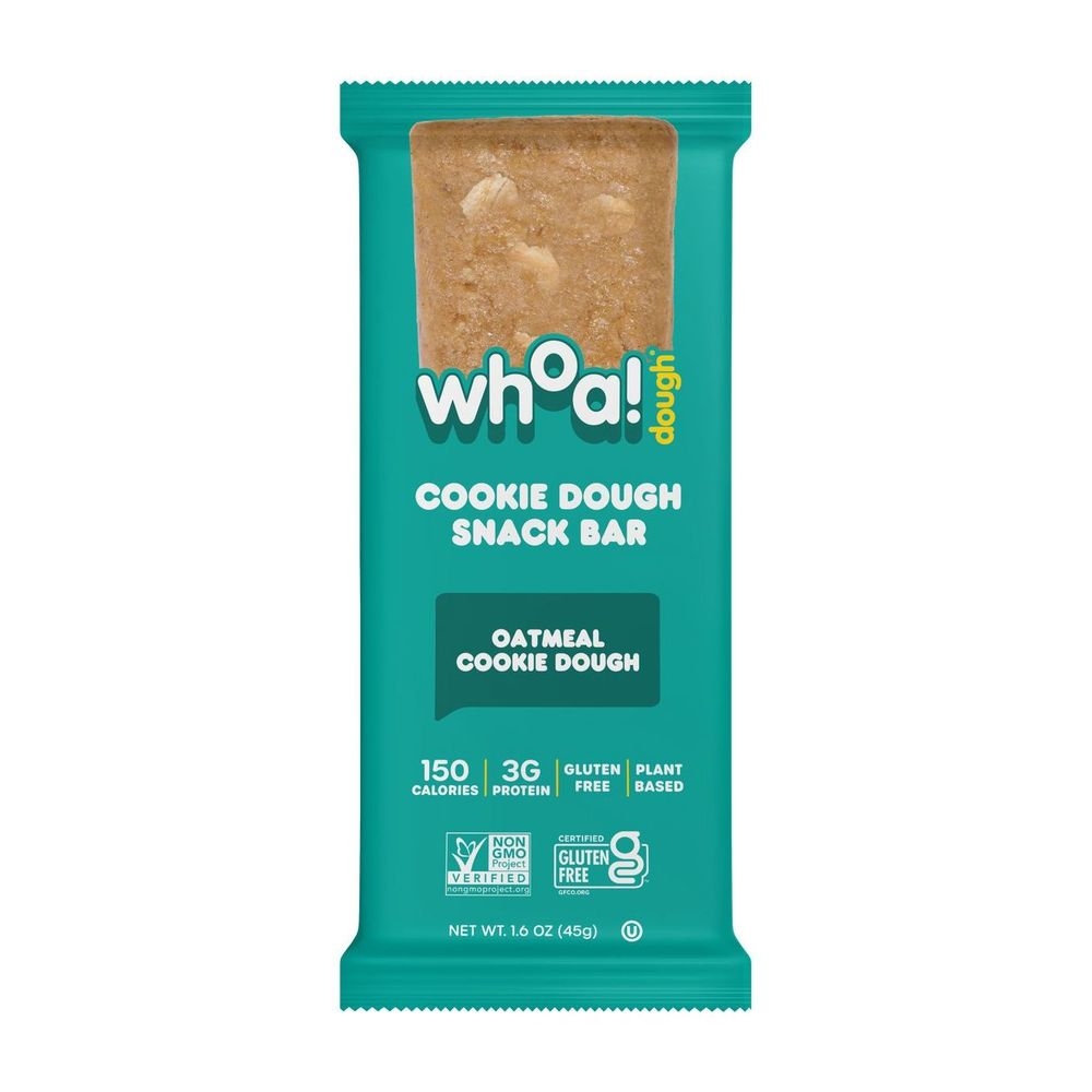Whoa Dough Oatmeal Cookie Dough Snack Bar, 1.6 Ounce -- 10 per case
