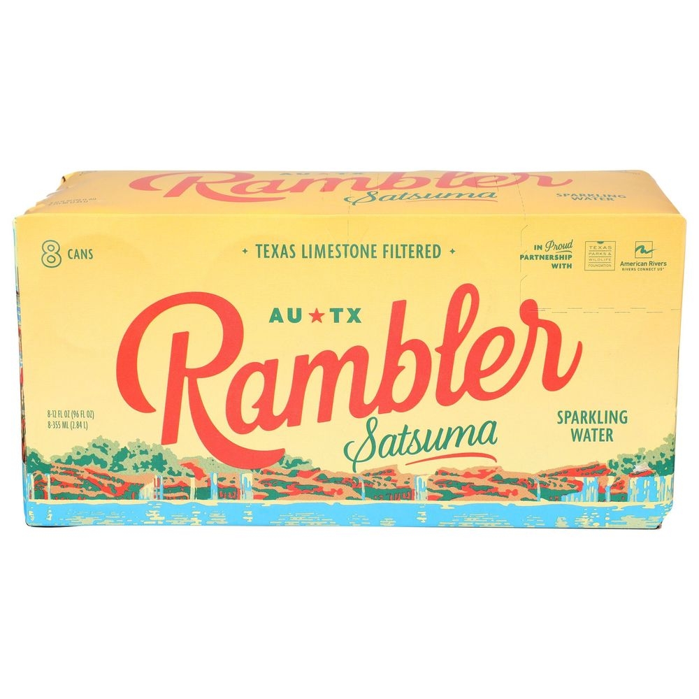 Rambler Satsuma Sparkling Water, 12 Fluid Ounce -- 24 per case