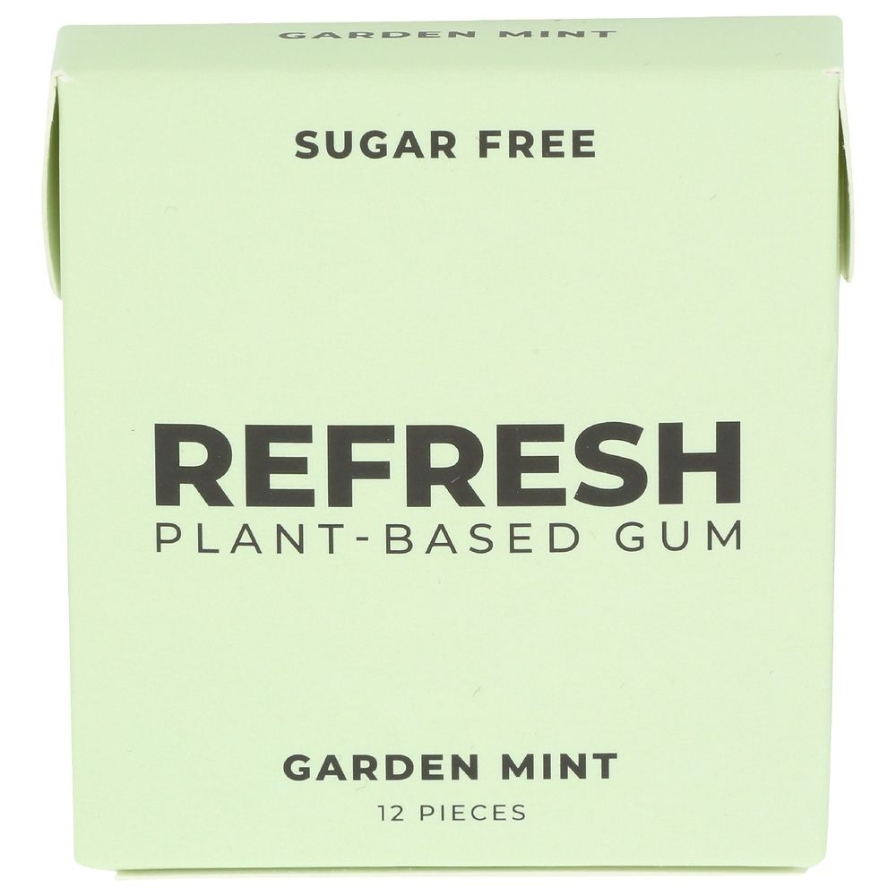 Refresh Plant Based Garden Mint Gum, 12 count -- 12 per case