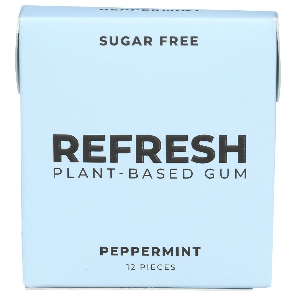 Refresh Plant Based Peppermint Gum, 12 count -- 12 per case