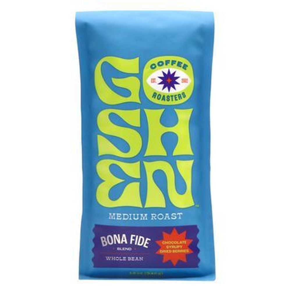 Goshen Coffee Roasters Bona Fide Medium Roast Whole Bean Coffee, 12 Ounce -- 6 per case