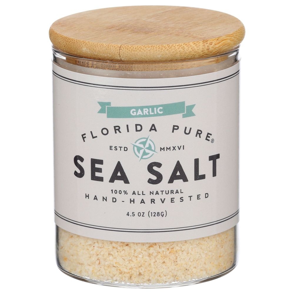 Florida Pure Garlic Infused Sea Salt, 4.5 Ounce -- 6 per case