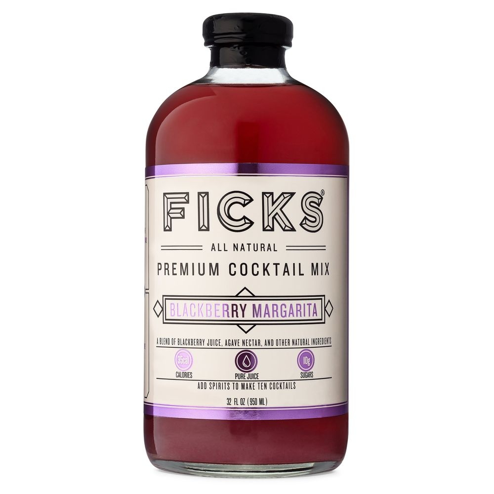 FICKS All Natural Premium Blackberry Margarita Mix, 32 Fluid Ounce -- 6 per case