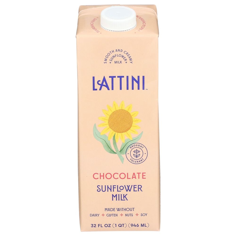 Lattini Chocolate Sunflower Milk, 32 Fluid Ounce -- 6 per case