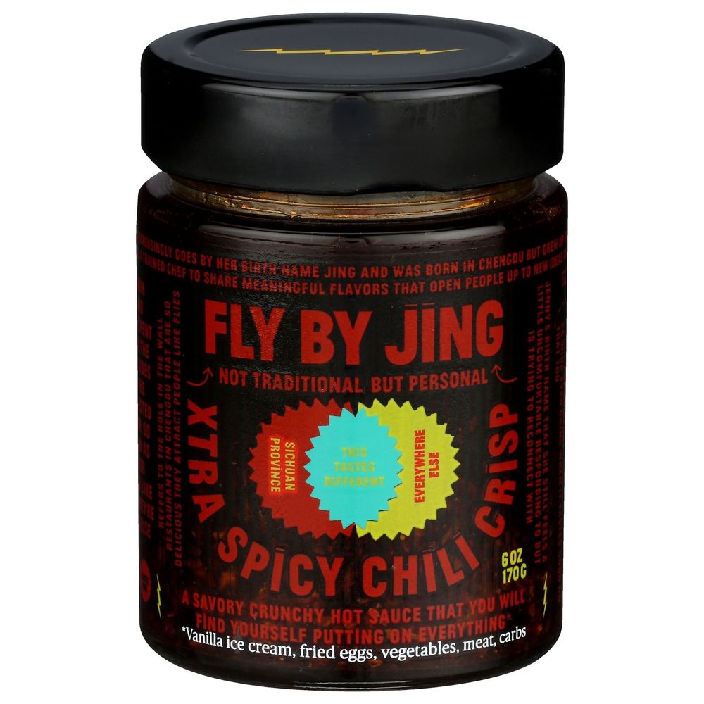 Fly By Jing Extra Spicy Chili Crisp Hot Sauce, 6 Ounce -- 6 per case